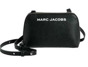 New Marc Jacobs Small Crossbody Pouch Pebble Leather Black - Picture 1 of 6