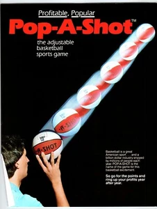 Pop-A-Shot Basketball Spiel Arcade Flyer Vintage Retro Original 2-seitig 8,5" x 11 - Bild 1 von 2