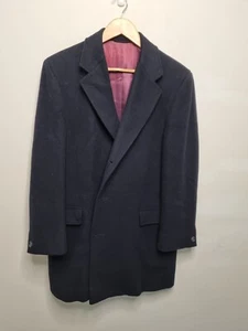vintage eaton wool and cashmere jacket 1970s 1980s size large trench coat - Picture 1 of 18