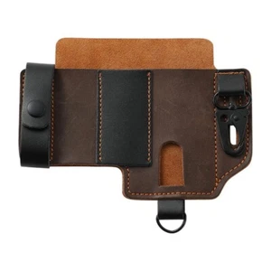EDC Tactical Multifunctional Tools Storage Leather Case Waist Bag Outdoor Pliers - Picture 1 of 10