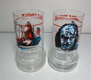 (2) 1984 Star Trek Taco Bell Promo Glasses Fal Tor Pan & Lord Kruge Vintage - Picture 1 of 8