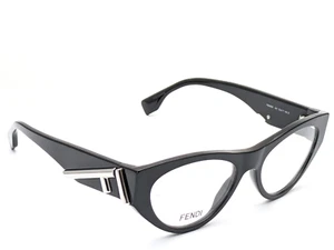 Fendi FE50092I 001 Cat Eye Black Womens Eyeglasses 52mm - Picture 1 of 7