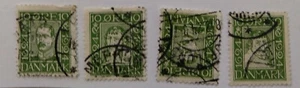 S-1192**DENMARK**1921*10o Christain X & Christain IV**Scott #164-167 used - Picture 1 of 3