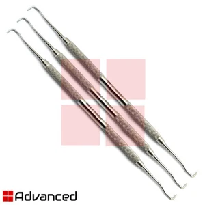 3Pcs Dental Morse Scaler Anterior Sickle Periodontal Root Planning Teeth Scaling - Picture 1 of 2