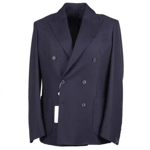 Luigi Borrelli Unstructured Navy Blue Pique Knit Sport Coat 40R NWT - Picture 1 of 10