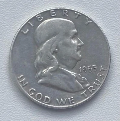 1953 - U.S.A. - mezzo dollaro Franklin - Argento - Immagine 1 di 2