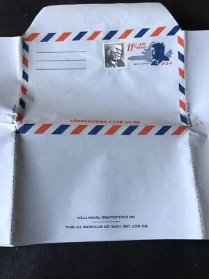 Frank Lloyd Wright 2 cent stamps on John F Kennedy 11 cent air envelope - Image 1 of 4