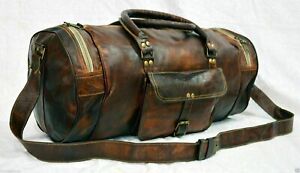 Bag Vintage Leather 30" Duffle Women Gym Travel Overnight Genuine S Men Weekend