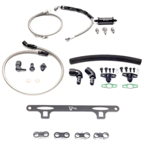 DPP Oil Feed, Drain&Water Line, Bracket Kit for Ford Falcon BA BF FG FG-X Barra - Picture 1 of 1