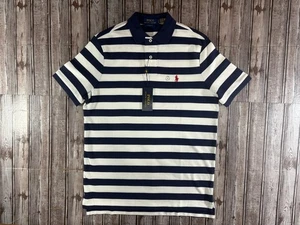 Polo Ralph Lauren klassische Passform gestreiftes Poloshirt Gr. S Farbe marineblau weiß neu mit Etikett $ 115 - Bild 1 von 9