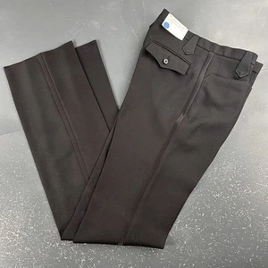 Pantalone western vintage Pagano West uomo 32 doppio nero a righe poly gab nuovo con etichette USA - Foto 1 di 8