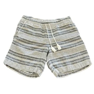 J Jill Linen Shorts XS Striped Nautical Cotton - Picture 1 of 6