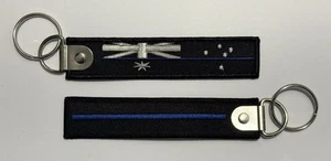 Thin Blue Line, Aust Flag, Police, Law Enforcement, TBL, Keyring, 1 x Item - Picture 1 of 8