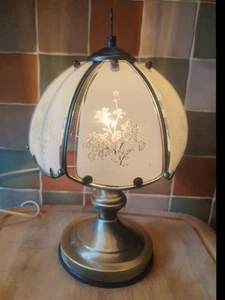 Tiffany Stil 6 Panel Floral Tischlampe Landhaus Kern Touch Dimmer 13" 3 Fassungen - Bild 1 von 8