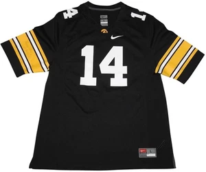Nike NCAA Iowa Hawkeyes Football #14 Jersey Men's Large Kirk Ferentz Auto - Picture 1 of 7