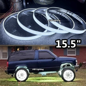 JHB Set (4) 15.5" High Intensity 5ROWs PURE WHITE Strobes LED Wheel Rim Lights - Picture 1 of 9