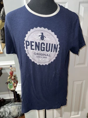 PENGUIN, 100% COTTON, MEN'S DESIGNER, BLUE T-SHIRT                      Size: XL - Image 1 of 4