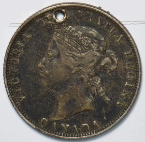Canada 1871 25 Cents holed CA0299 combine shipping - Picture 1 of 2