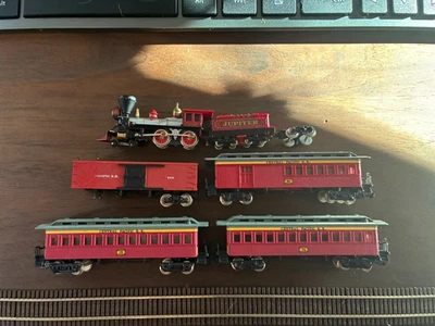 [T-N] N Sle Bachman 4-4-0 Jupiter Loco Engine/Tender/4 PgrCars Wking NoBox - Image 1 of 4