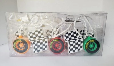 Camco RV Camping 8" String Lights Racing Flags & Tires Blow Molds 10 Lights  - Image 1 of 4