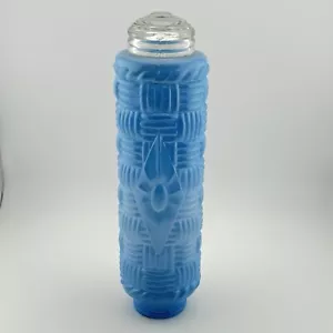 1930s Art Deco Baby Blue Torpedo Glass Lamps Atomic Skyscraper 1 Shade Only - Picture 1 of 5