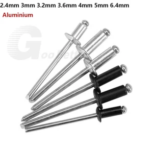 Standard Aluminium Open Dome Head Blind Pop Rivets 2.4mm 3mm 3.2mm 4mm 5mm 6.4mm - Picture 1 of 23