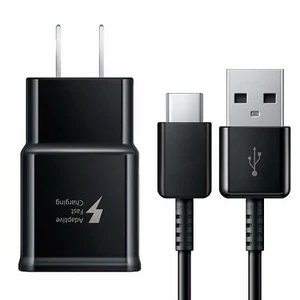 Samsung Galaxy S9 S8 Plus Note9 Genuine Fast OEM Wall Charger + 6FT Type C Cable - Picture 1 of 86