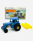 Matchbox Lesney Superfast 46 Ford Tractor & Harrow, Blue, Yellow Rear Hubs, Mib!