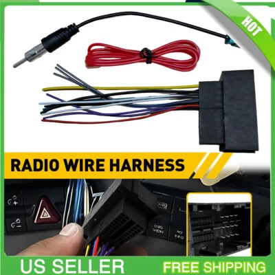 适用于吉普 Renegade 2015 - 2019 年汽车立体声收音机线束适配器连接器 — 第 1/4 张图片