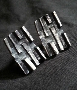 Fine Niels Erik From Brutalist sterling silver cufflinks, 16 grams  - Picture 1 of 9