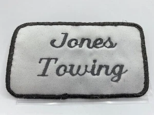 JONES TOWING USED EMBROIDERED COMPANY NAME PATCH TAG - Picture 1 of 1