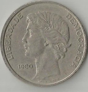 PORTUGAL 1980 25 ESCUDOS COIN - LOW MINTAGE-CIR. # 23 - Picture 1 of 2