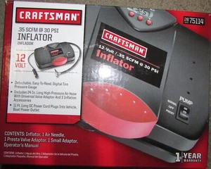 Craftsman Portable Air Compressor/Inflator 12V 30 PSI - Model 2875114 NEW - Picture 1 of 2