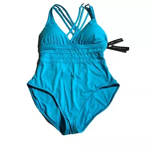 La Blanca Island Goddess Strappy Back Tummy Control One Piece Swimsuit 16 NWT - Picture 1 of 13
