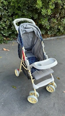 Amoroso Bubble Blue Baby Stroller with Sun Hood and Snack Tray - Image 1 of 4