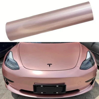 Premium Gloss Metallic Rose Gold Vinyl Film Wrap Sticker Decal Air Bubble Free - Image 1 of 4
