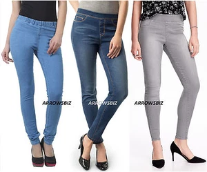 Damen Stretch Skinny Jeggings Jeans Denim Leggings Größen 6 - 20 UK Verkäufer Lagerbestand - Bild 1 von 13