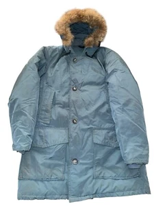 Rare Vintage Woolrich Fur Hooded Parka Coat/Jacket Goose Down Men’s Size Medium - Picture 1 of 14