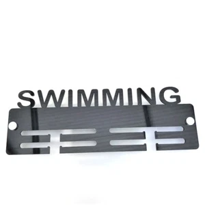 "Swimming" Personalised or Plain Medal Hangers - Various Colours Available - Picture 1 of 12