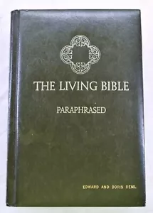 The Living Bible Paraphrased Green Padded Cover 1971 - Picture 1 of 7