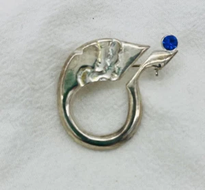 Broche/Pin o Colgante Lihy Wallach Tono Plateado Modernista 3 Caras Cristal 2002 - Imagen 1 de 5