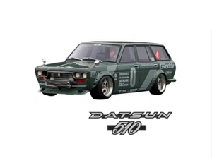 1:10 RC Clear Body Shell - Classic Datsun 510 Wagon Datto 1600 -Kaido Stickers - Picture 1 of 14