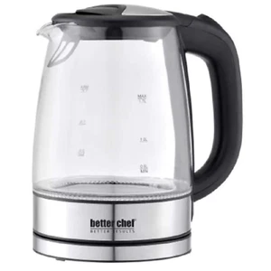 Better Chef 1100W 7-Cup Cordless Electric Borosilicate Glass Kettle w Blue LED - Picture 1 of 3