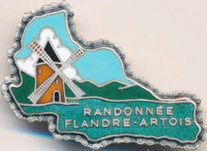 RANDONNEE FLANDRE ARTOIS Windmühle, Emaille, glatter Rücken, Augis St Bt Lyon (8217) - Bild 1 von 2