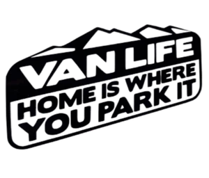 CALCOMANÍA VINILO HOME IS WHERE YOU APARK IT AUTOCARAVANA AUTOCARAVANA PARA VENTANAS CARROCERÍA - Imagen 1 de 2