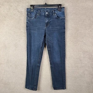 Steves Jeans Youth Girls 14 Skinny Mid Rise Dark Wash Blue Denim Stretch - Picture 1 of 9