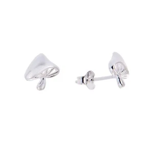 Sterling Silver Mushroom Stud Earrings - Picture 1 of 8