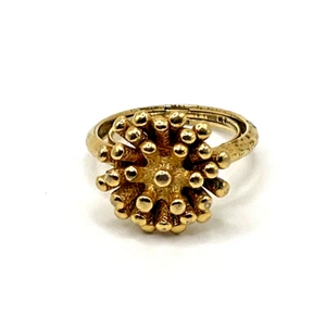 Anillo Flor Starburst Vintage Firmado Avon Tono Dorado Años 70 Talla 5 Ajustable - Imagen 1 de 11