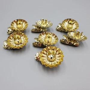 Pine Cone Christmas Tree Candle Holder Clip Ons w fluted reflectors Vintage Lot - Picture 1 of 7