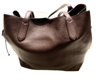 Vintage Banana Republic Brown Pebbled Leather Large Tote Bag with Drawstrings - Image 1 of 4